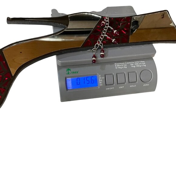 High Heel BootShaped Decorative Wall Mirror With Red Mosaic 18" x 5" Chain Detai - Picture 12 of 12